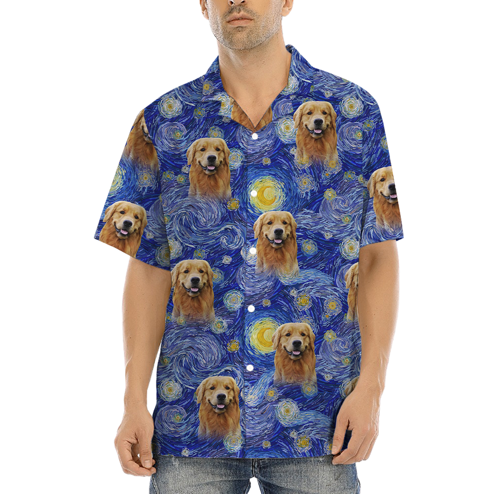 [12 Designs] Custom Dog Face Hawaiian Shirt