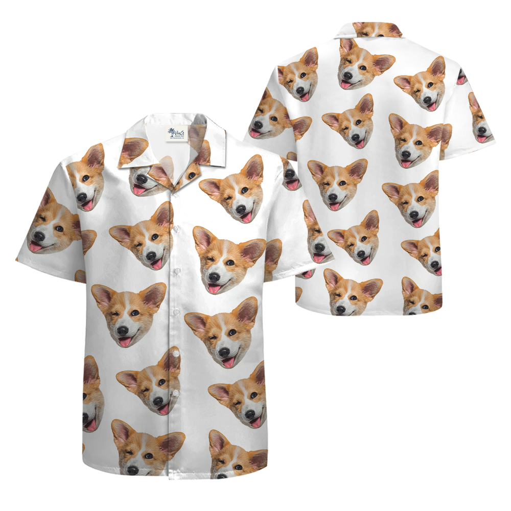 [12 Designs] Custom Dog Face Hawaiian Shirt