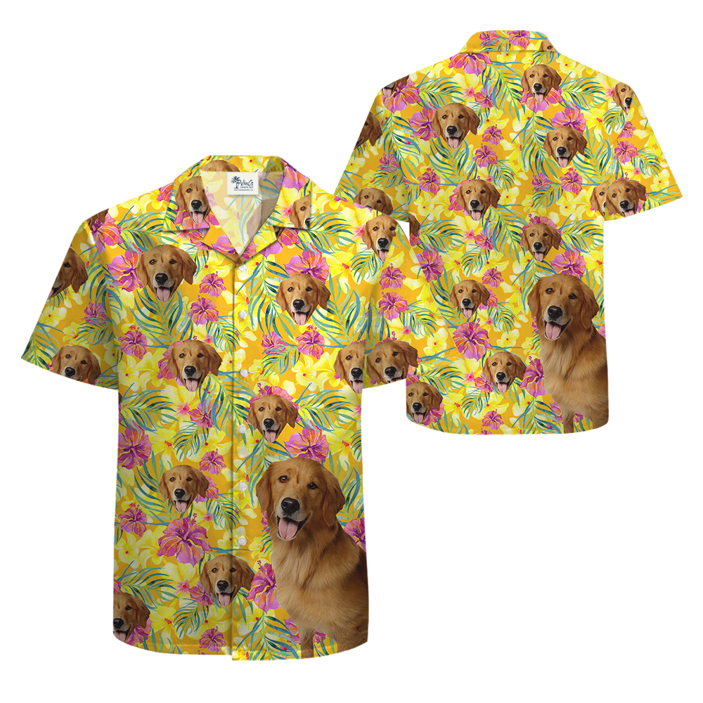 [12 Designs] Custom Dog Face Hawaiian Shirt