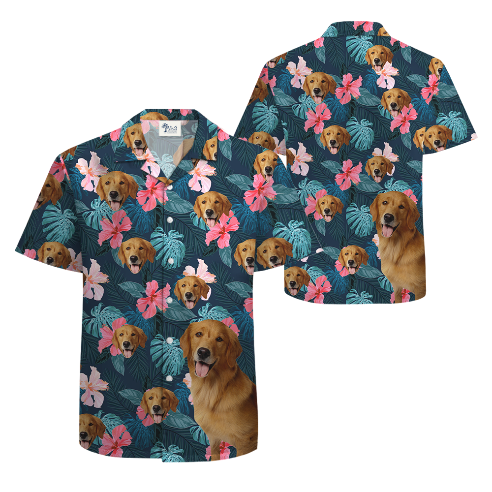 [12 Designs] Custom Dog Face Hawaiian Shirt