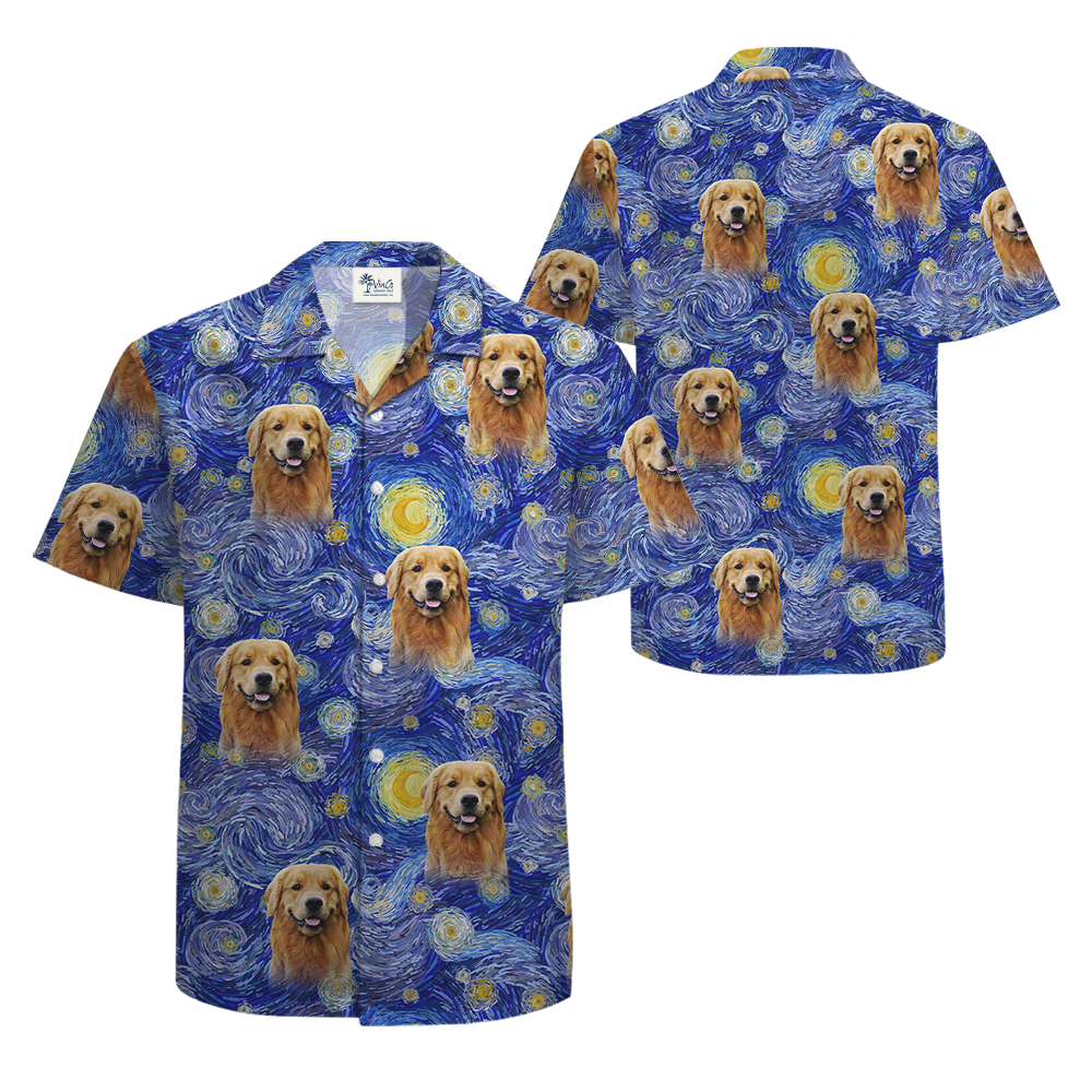 [12 Designs] Custom Dog Face Hawaiian Shirt