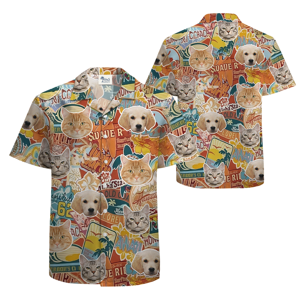 [12 Designs] Custom Dog Face Hawaiian Shirt - variant image 1
