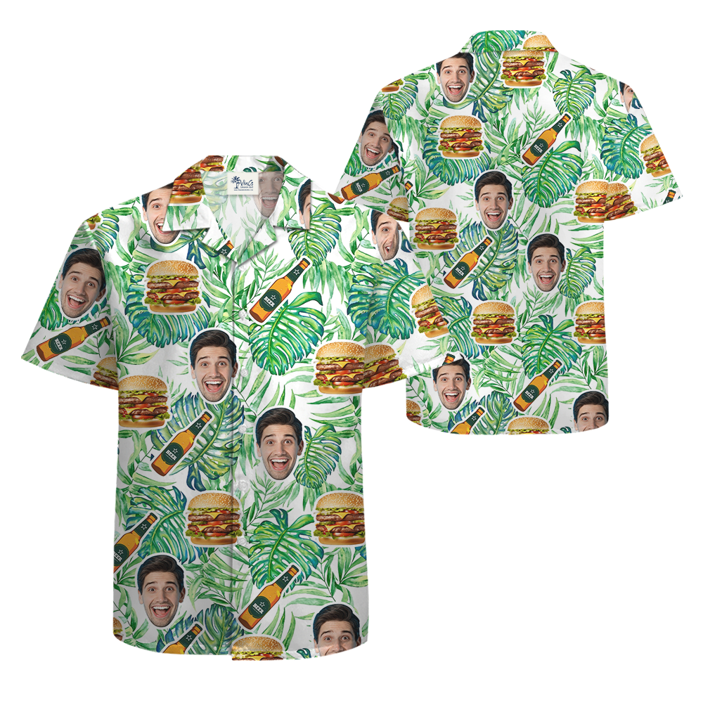 [12 Designs] Custom Face Vintage Hawaiian Shirt