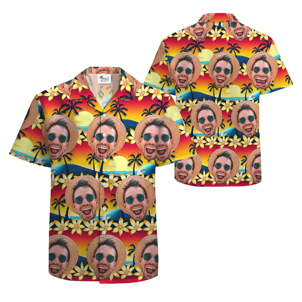 [12 Designs] Custom Face Vintage Hawaiian Shirt