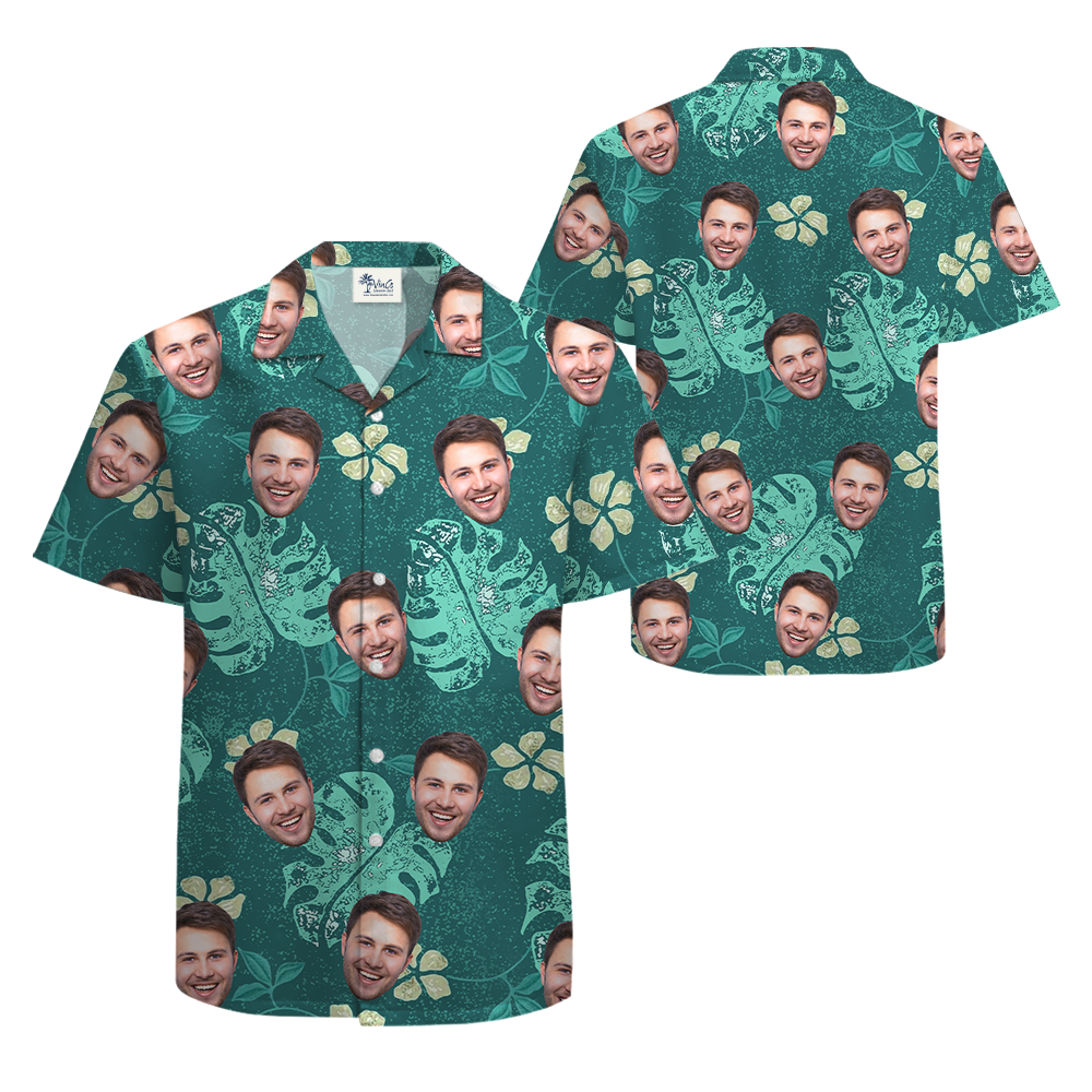 [12 Designs] Custom Face Vintage Hawaiian Shirt