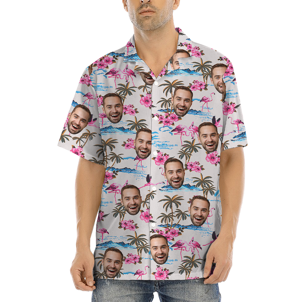 [12 Designs] Custom Hawaiian Shirt With 1-5 Faces