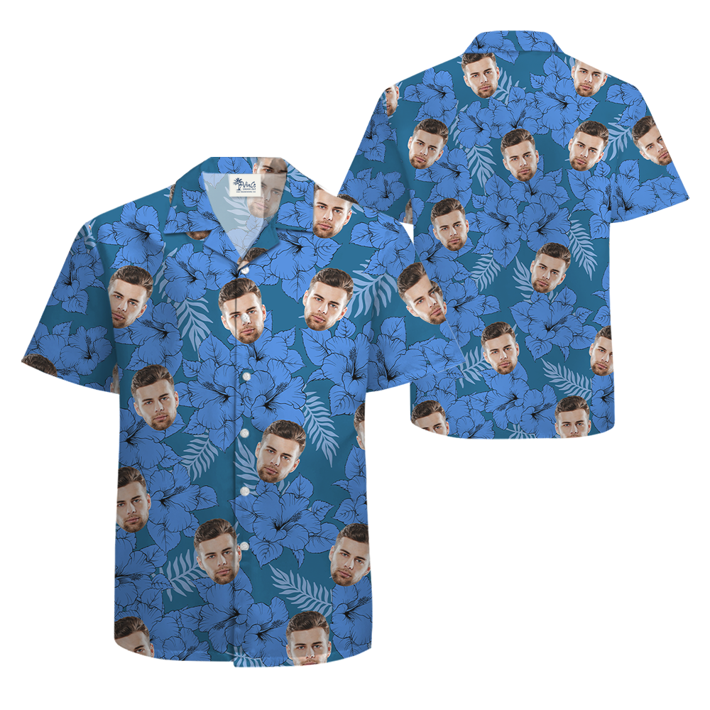 [12 Designs] Custom Hawaiian Shirt With 1-5 Faces