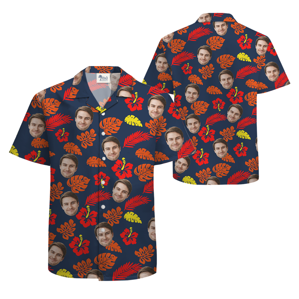 [12 Designs] Custom Hawaiian Shirt With 1-5 Faces