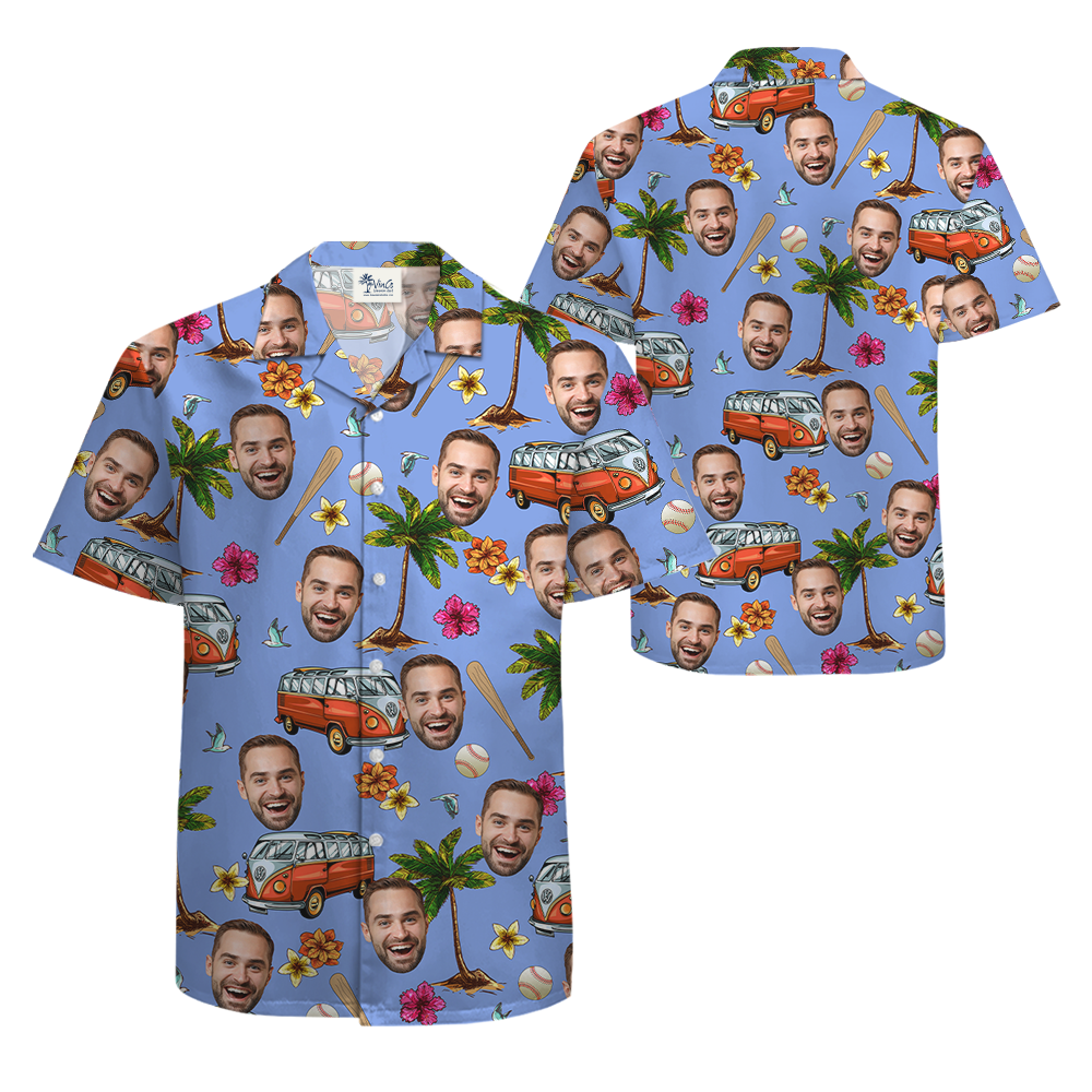 [12 Designs] Custom Hawaiian Shirt With 1-5 Faces