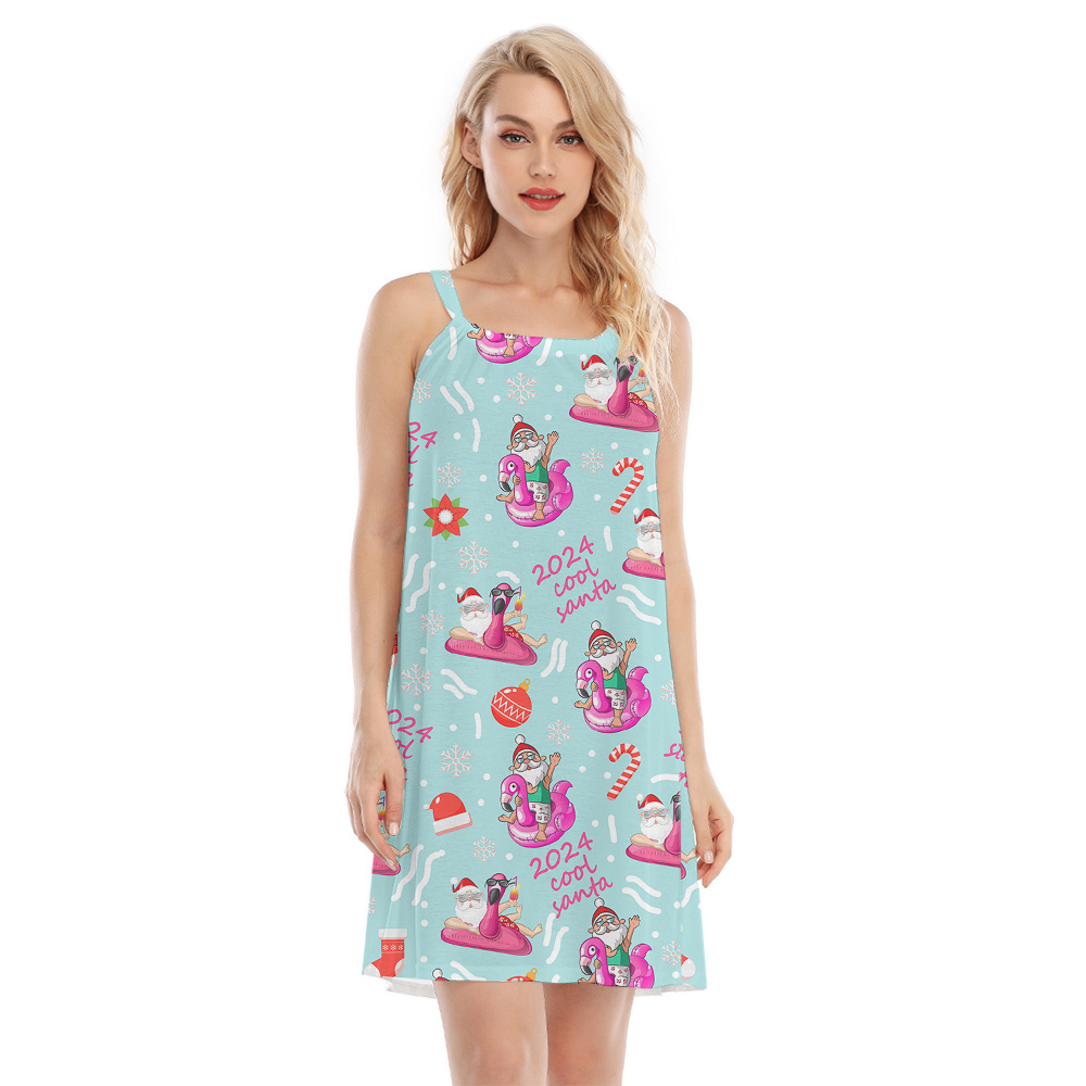 Funny Santa Flamingo Hula Xmas Cami Dress - variant image 1