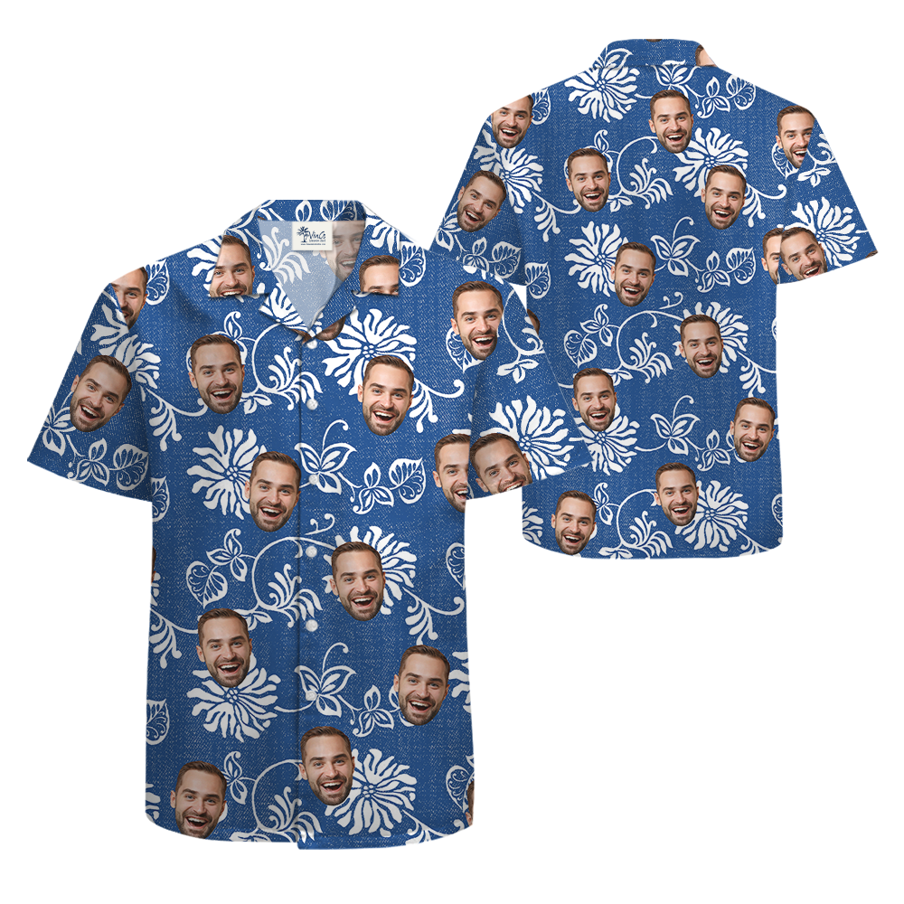 Custom Face Hawaiian Shirt With 12 Designs - variant image 1