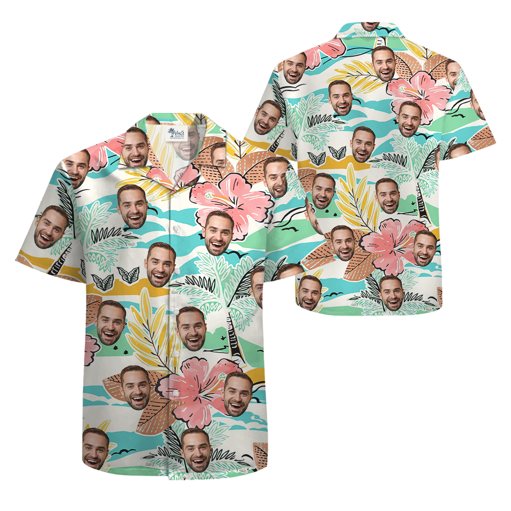 Custom Face Hawaiian Shirt With 12 Designs