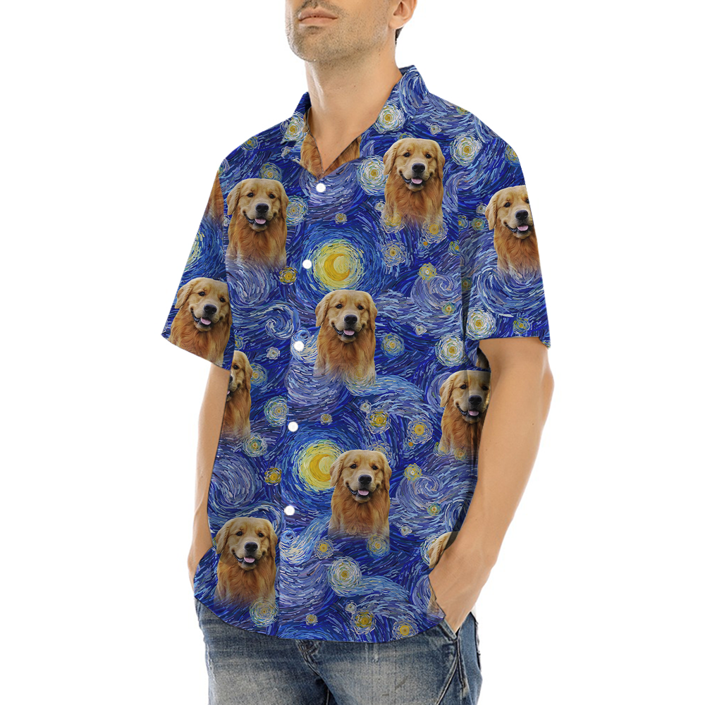 [12 Designs] Custom Dog Face Hawaiian Shirt