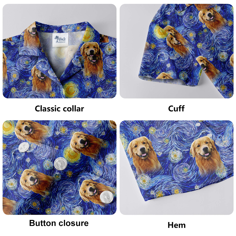 [12 Designs] Custom Dog Face Hawaiian Shirt
