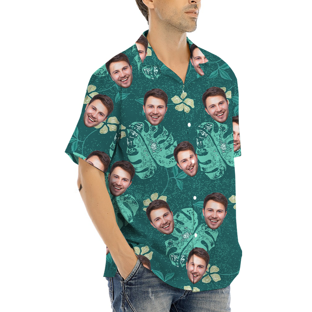 [12 Designs] Custom Face Vintage Hawaiian Shirt