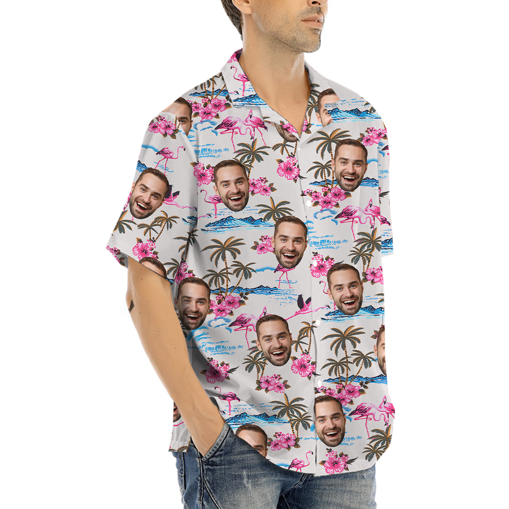 [12 Designs] Custom Hawaiian Shirt With 1-5 Faces