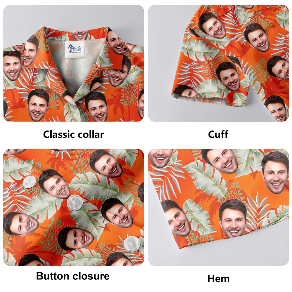 [12 Designs] Custom Face Aloha Shirt