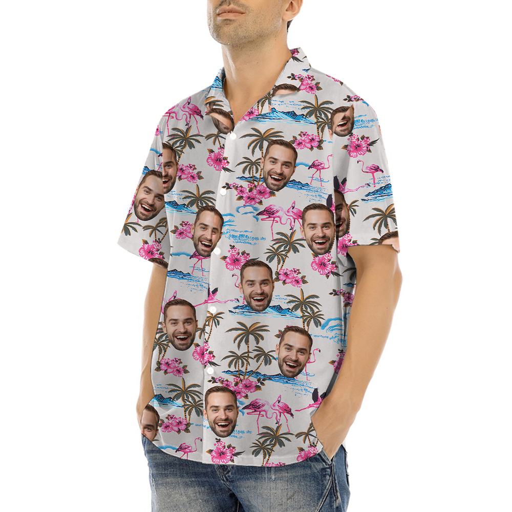 [12 Designs] Custom Hawaiian Shirt With 1-5 Faces