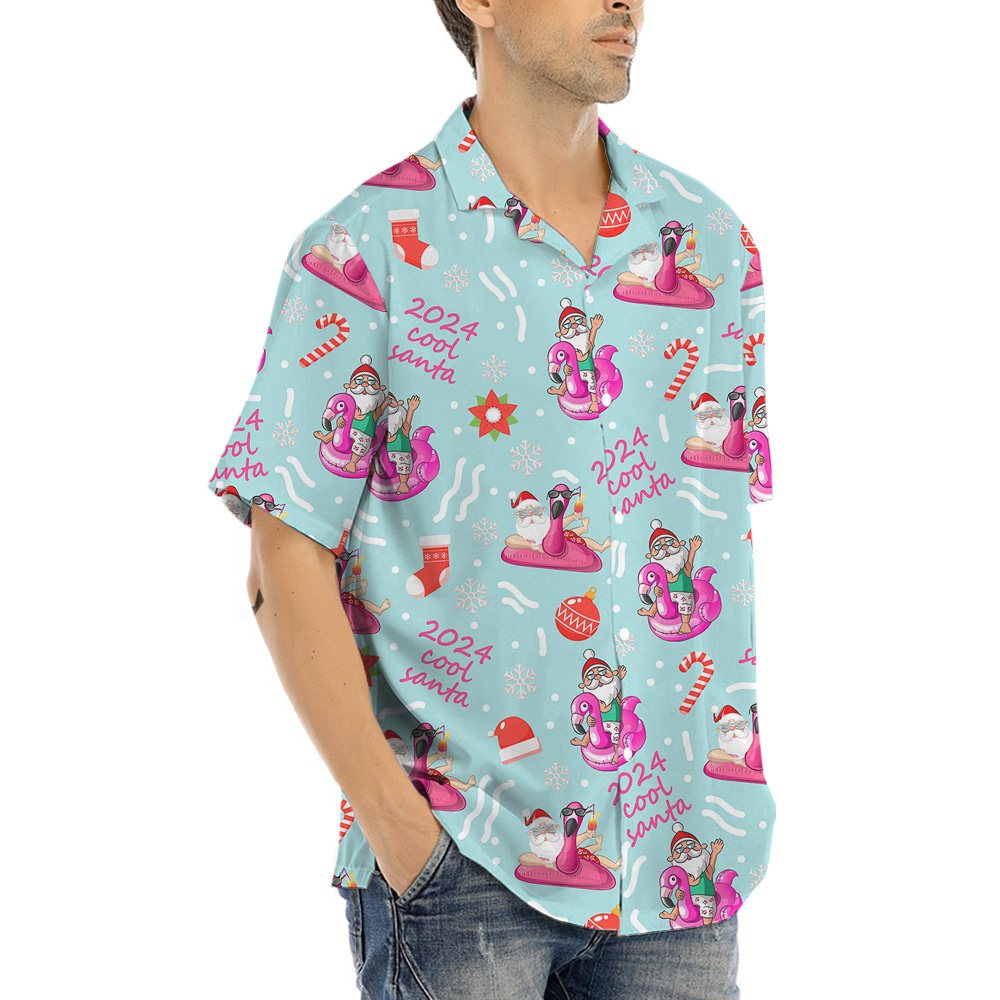 2024 Cool Santa Hawaiian Shirt for Men