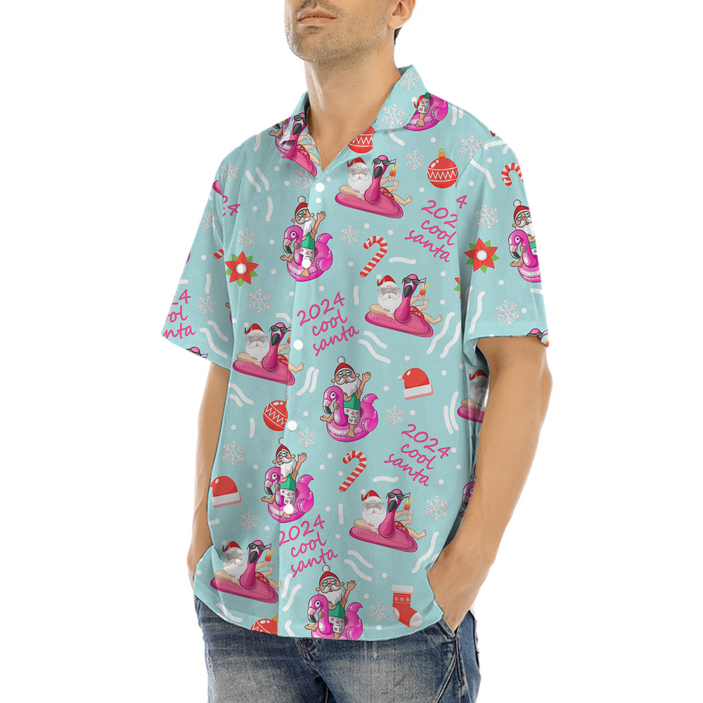 2024 Cool Santa Hawaiian Shirt for Men