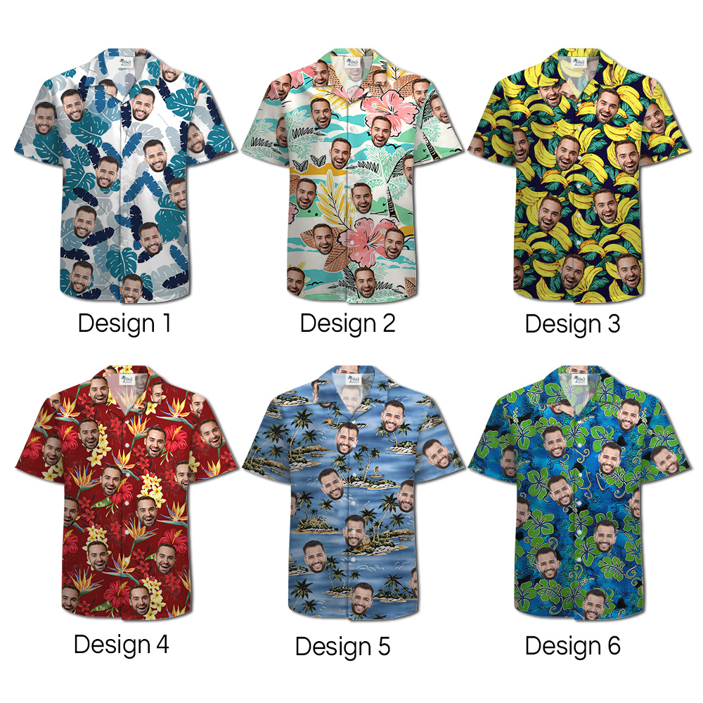 Custom Face Hawaiian Shirt With 12 Designs
