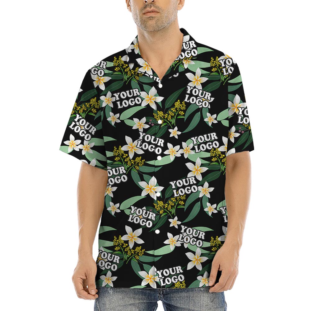 Personalized Company Logo Button Up Hawaiian Shirt - variant image 1
