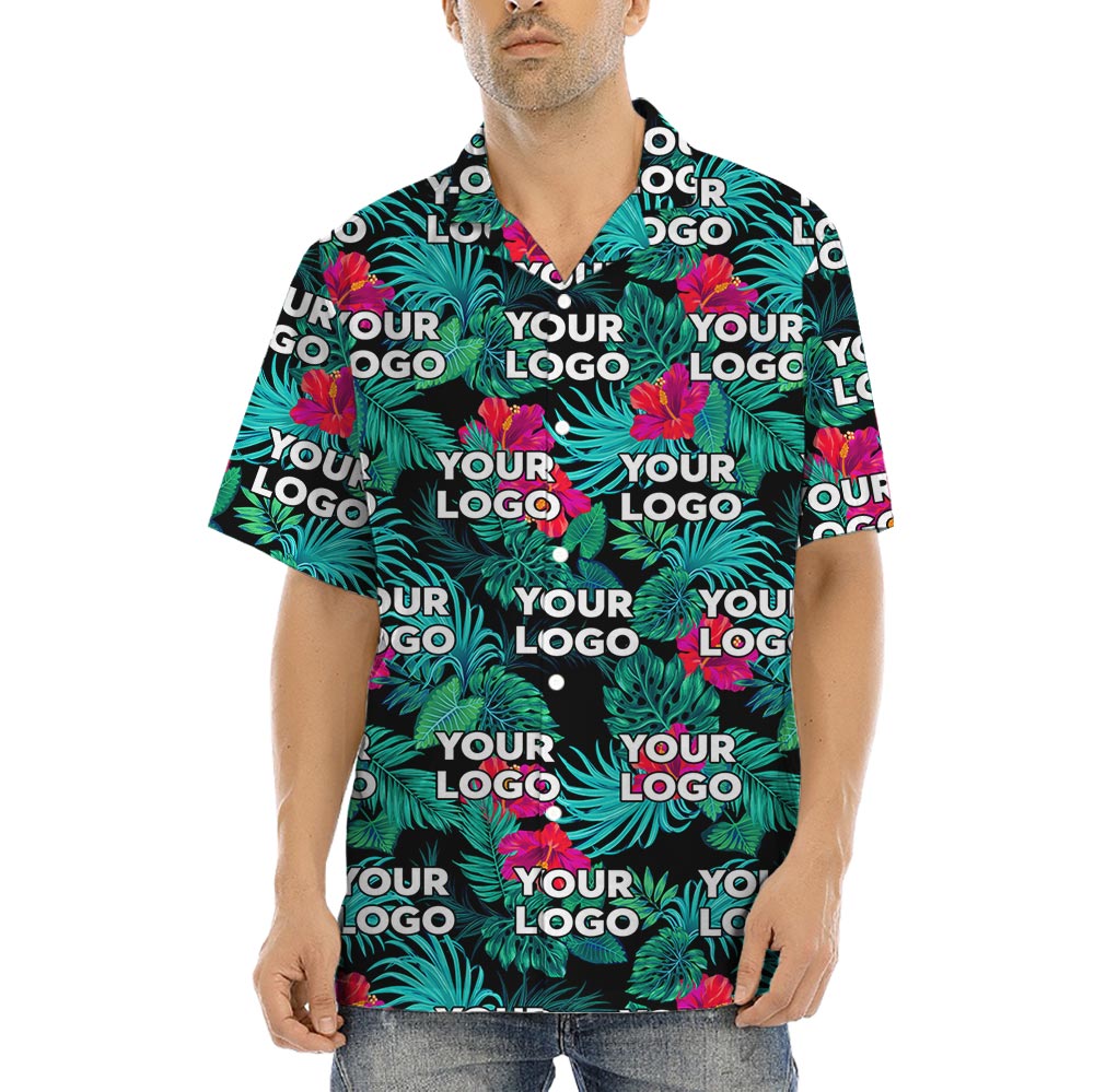 Custom Company Logo Tropical Shirt For Men - variant image 1