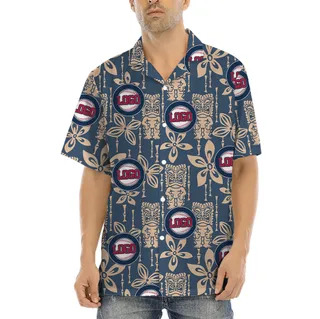 Custom Logo Baseball Team Navy Hawaiian Shirt