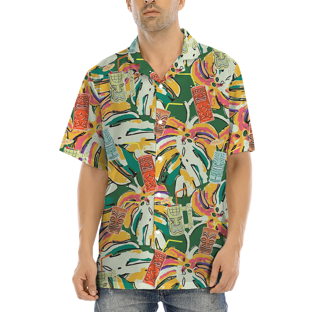 Retro Tiki Tropical Hawaiian Shirt - variant image 1