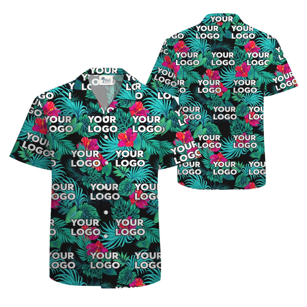 Custom Company Logo Tropical Shirt For Men