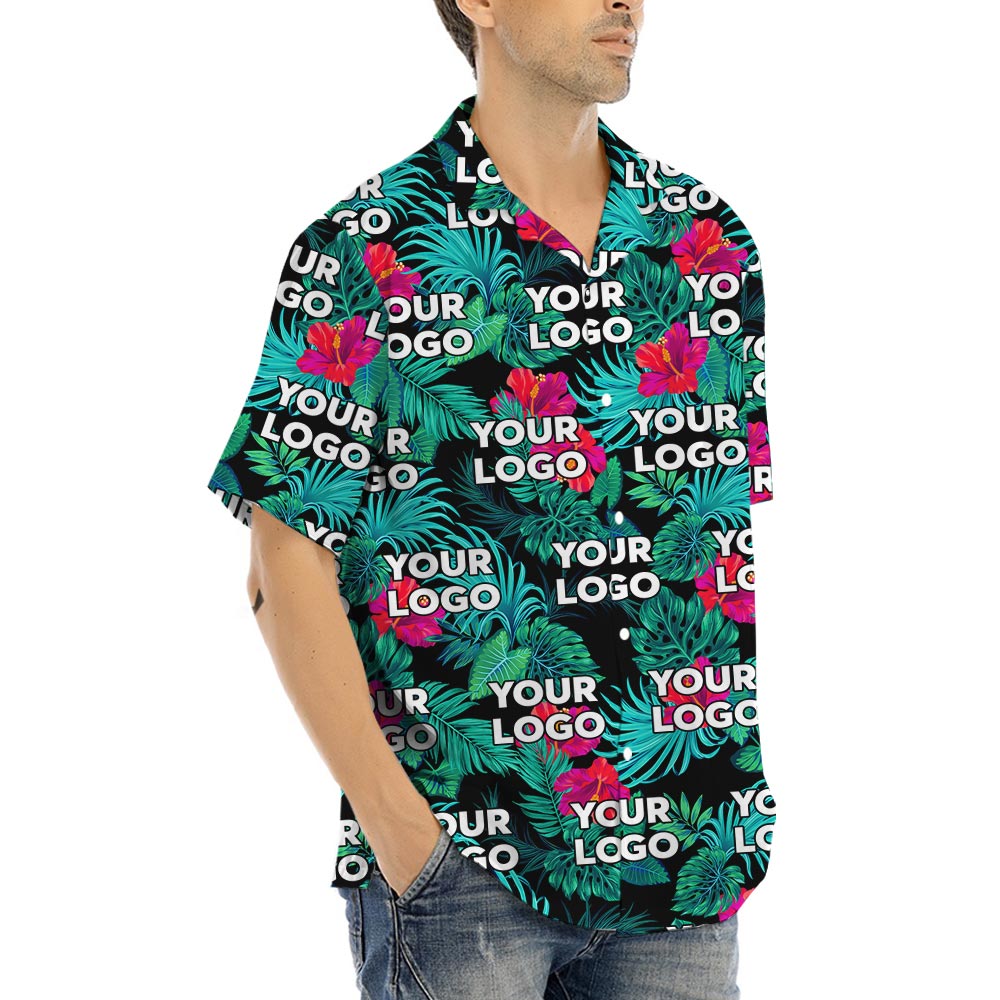 Custom Company Logo Tropical Shirt For Men