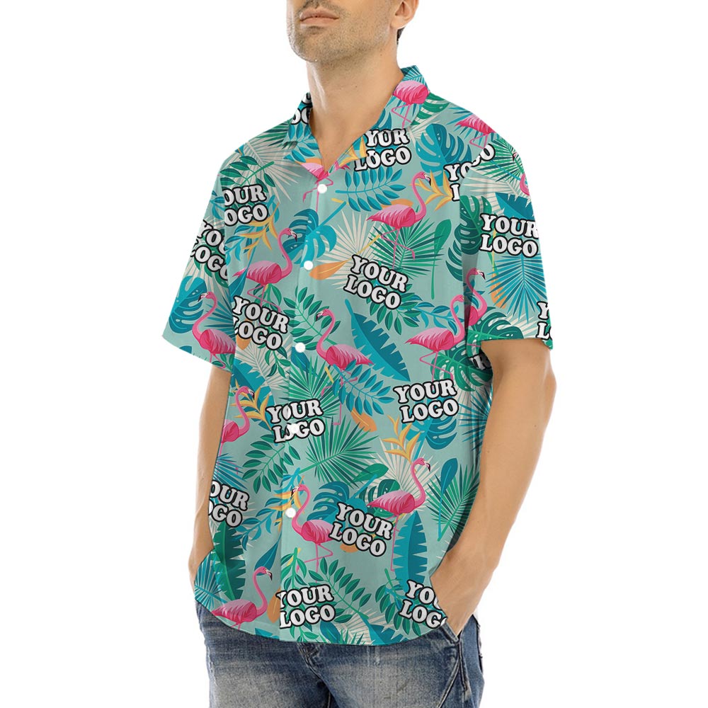 Personalized Logo Flamingo Hawaiian Shirts