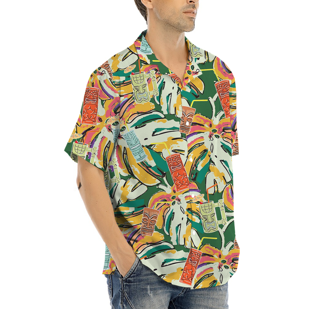 Retro Tiki Tropical Hawaiian Shirt