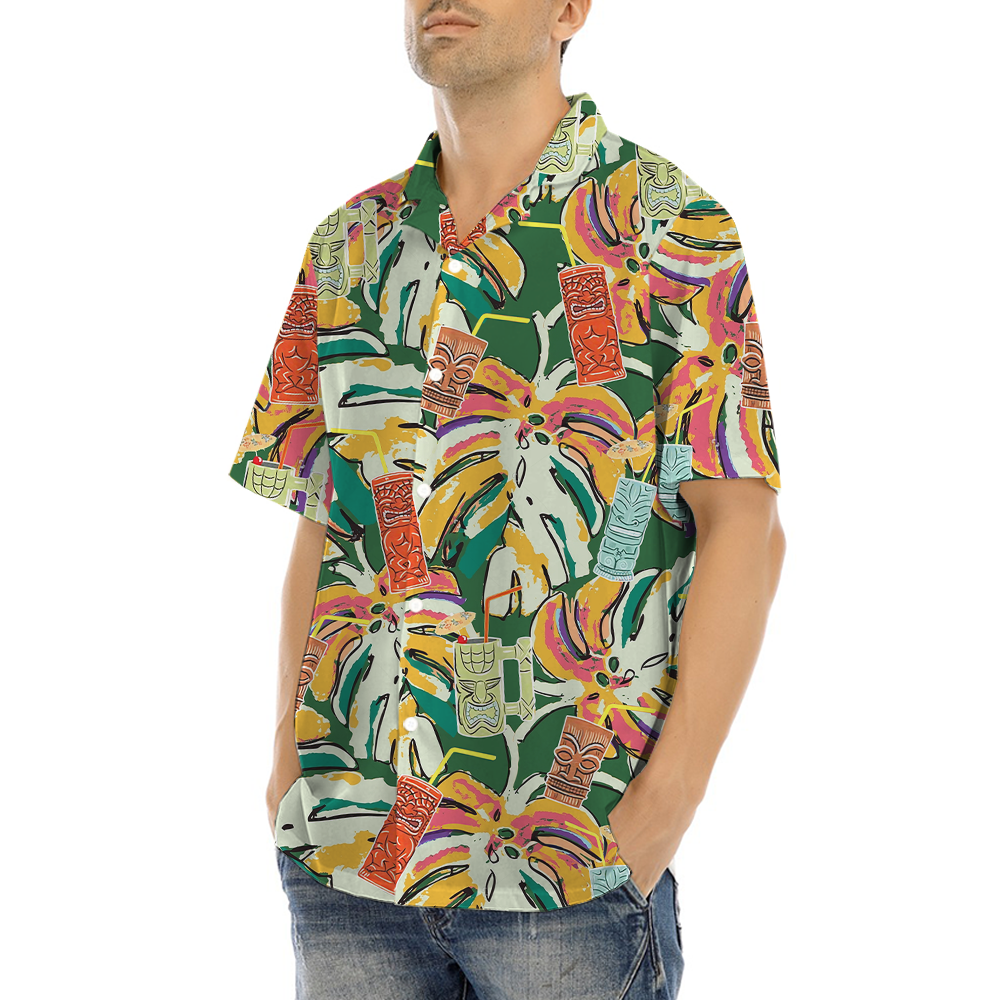 Retro Tiki Tropical Hawaiian Shirt