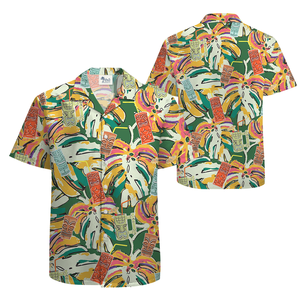 Retro Tiki Tropical Hawaiian Shirt