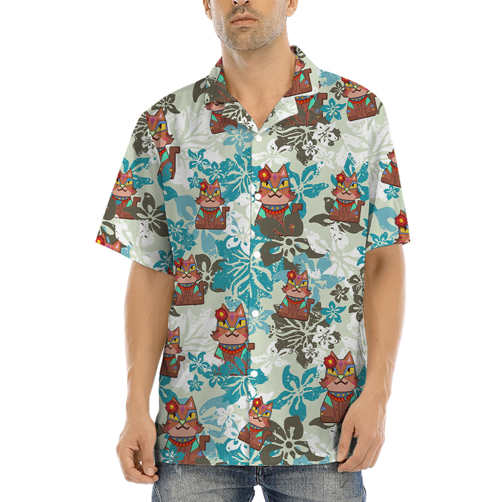 Tiki Cat Hawaiian Shirt - variant image 1