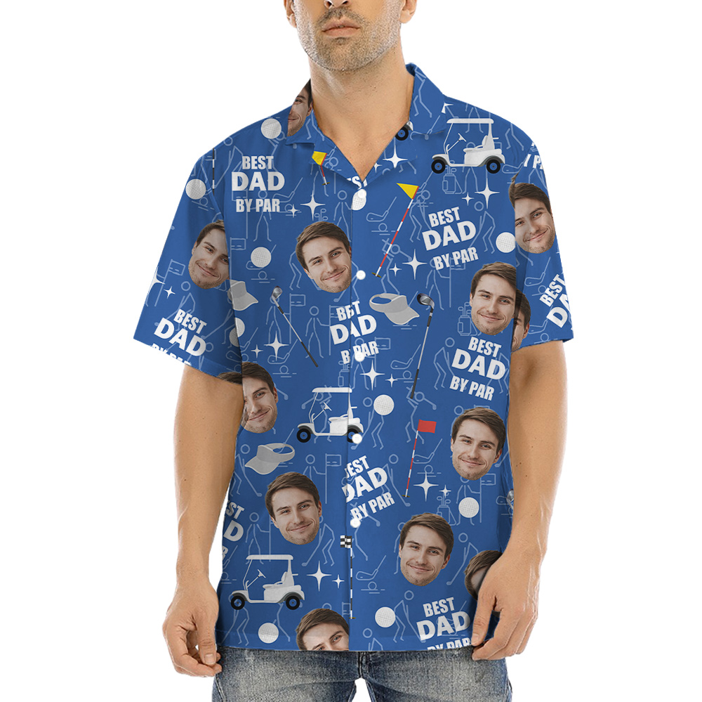Custom Father's Face Golf Hawaiian Shirt - variant image 1