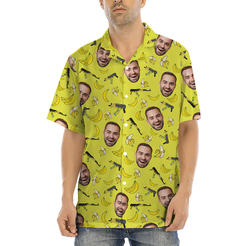 Custom Face Tactical Banana Hawaiian Shirt - variant image 1