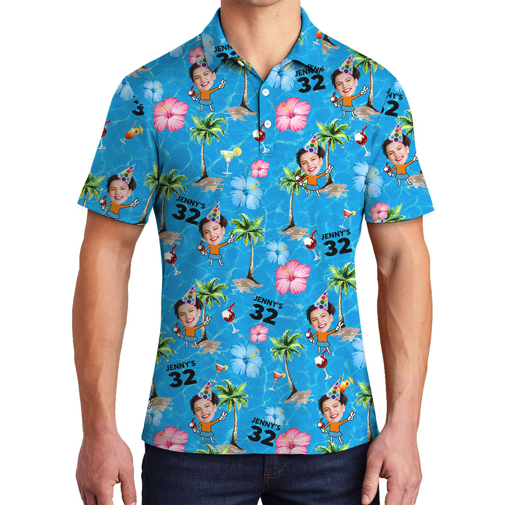 Hilarious Men's Polo Shirt With Birthday's Girl - variant image 1