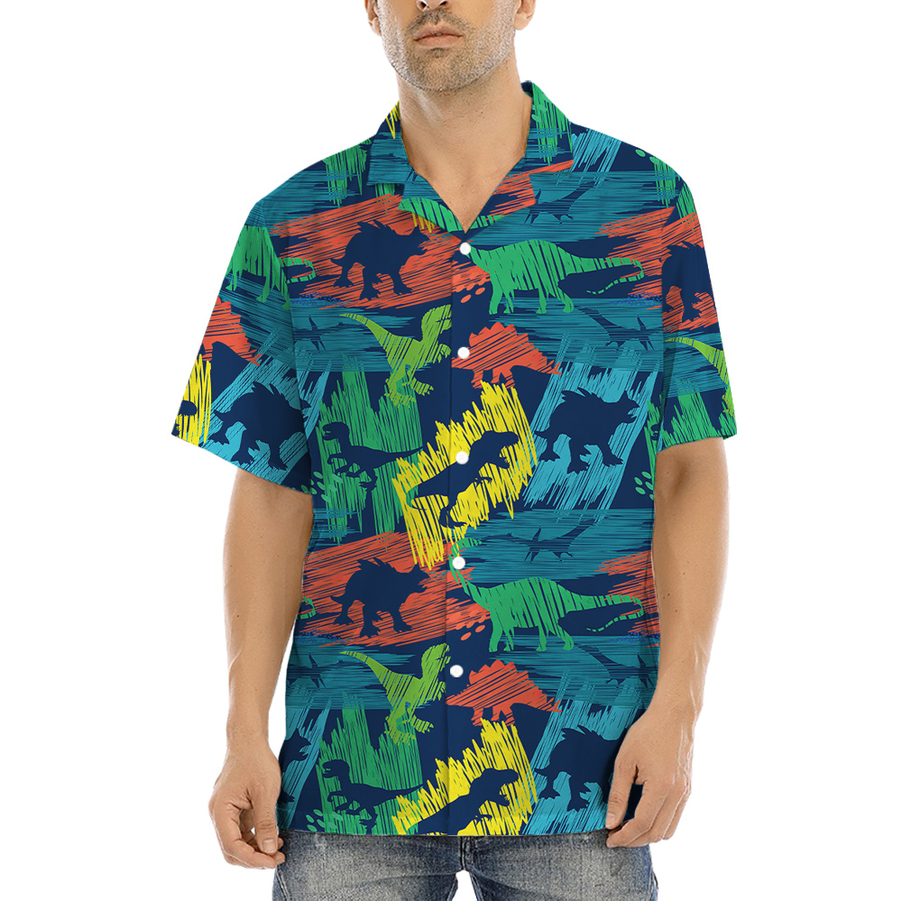 T-Rex Navy Aloha Shirt - variant image 1