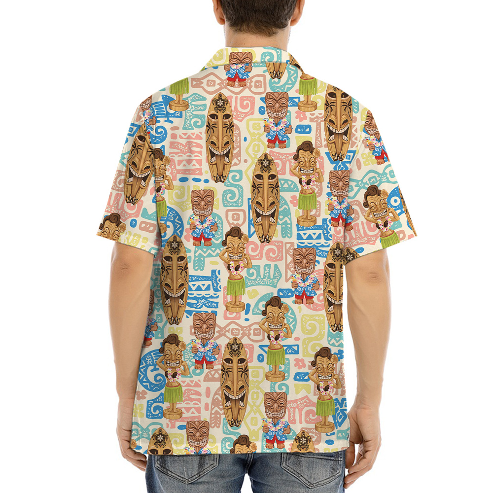 Vintage Aloha Tiki Surfing Hawaiian Shirt