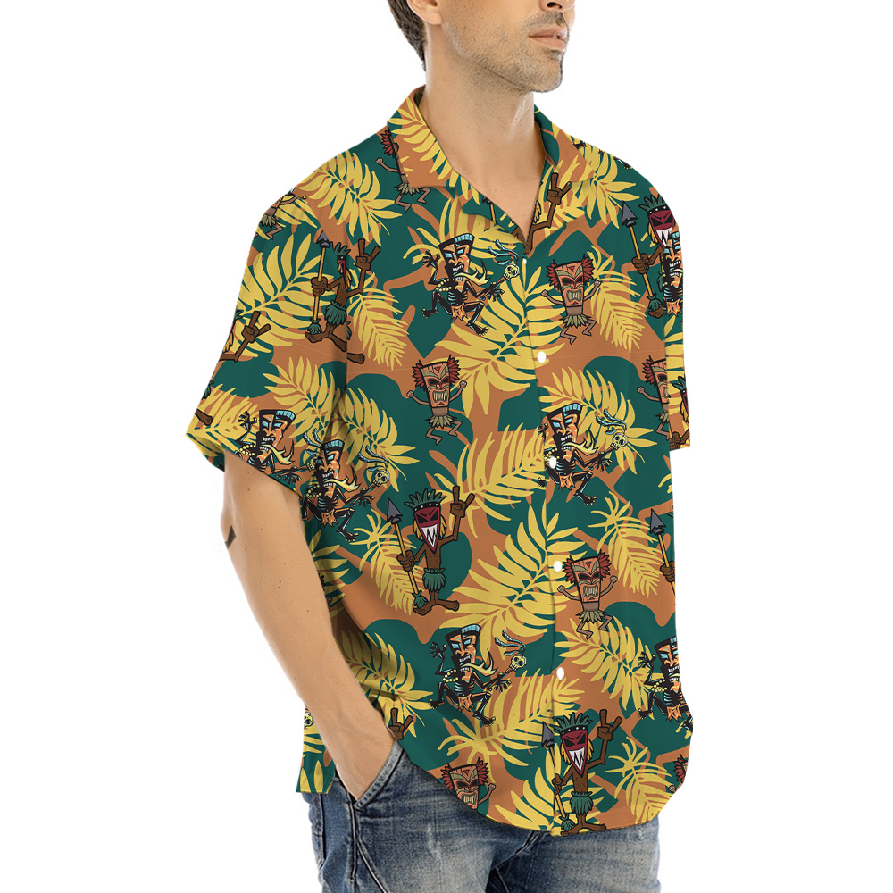 Tribal Tiki Man Tropical Hawaiian Shirt