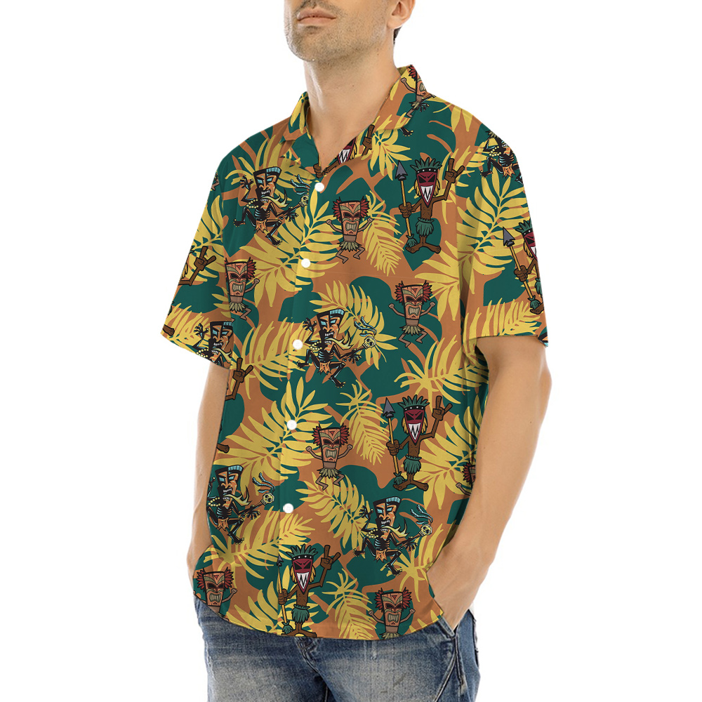 Tribal Tiki Man Tropical Hawaiian Shirt
