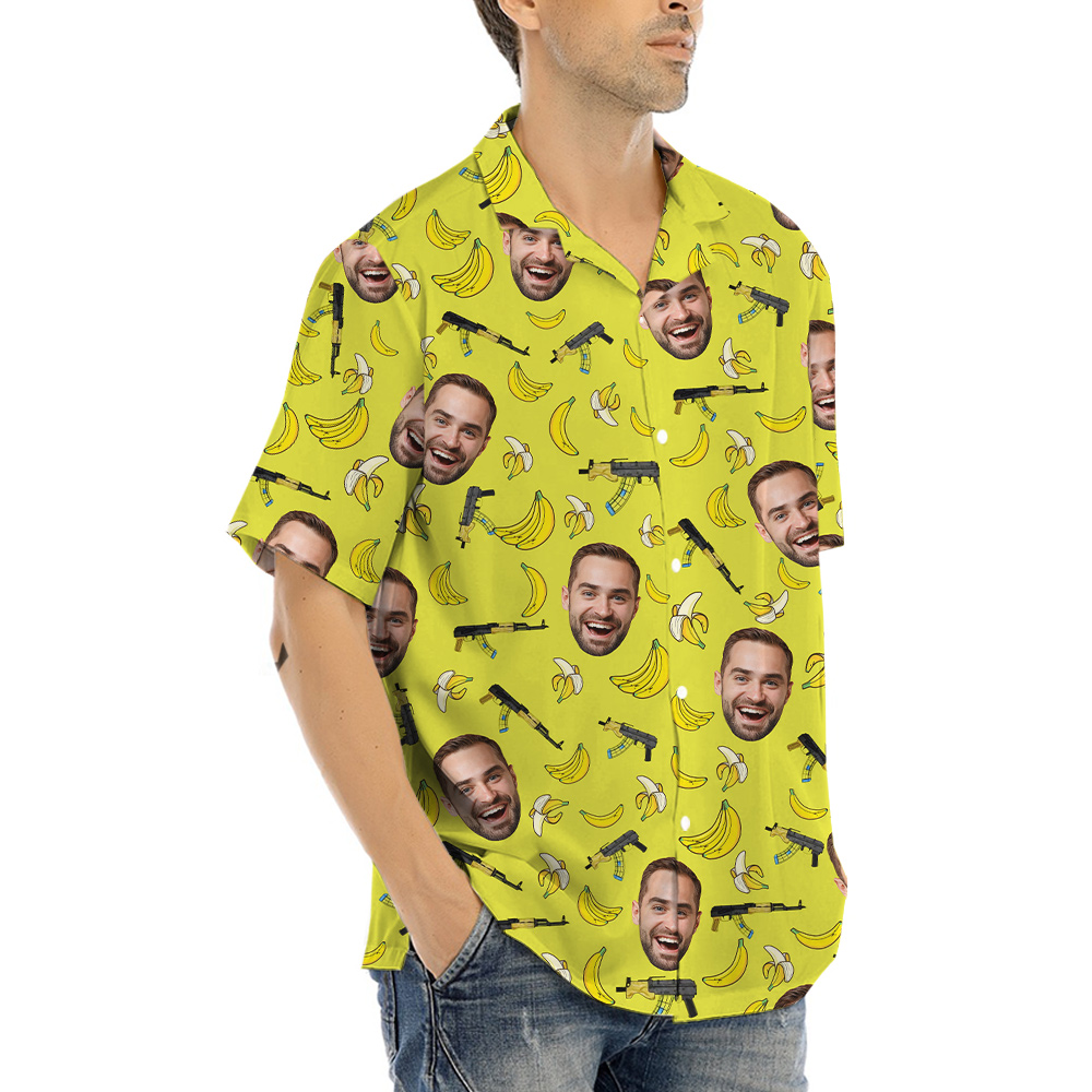Custom Face Tactical Banana Hawaiian Shirt