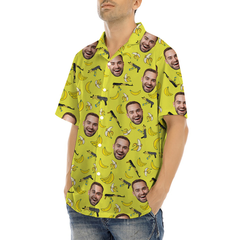 Custom Face Tactical Banana Hawaiian Shirt