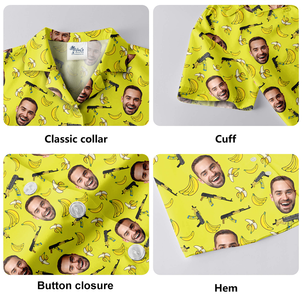 Custom Face Tactical Banana Hawaiian Shirt