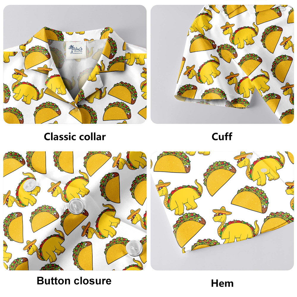 Taco Dinosaur Hawaiian Shirt