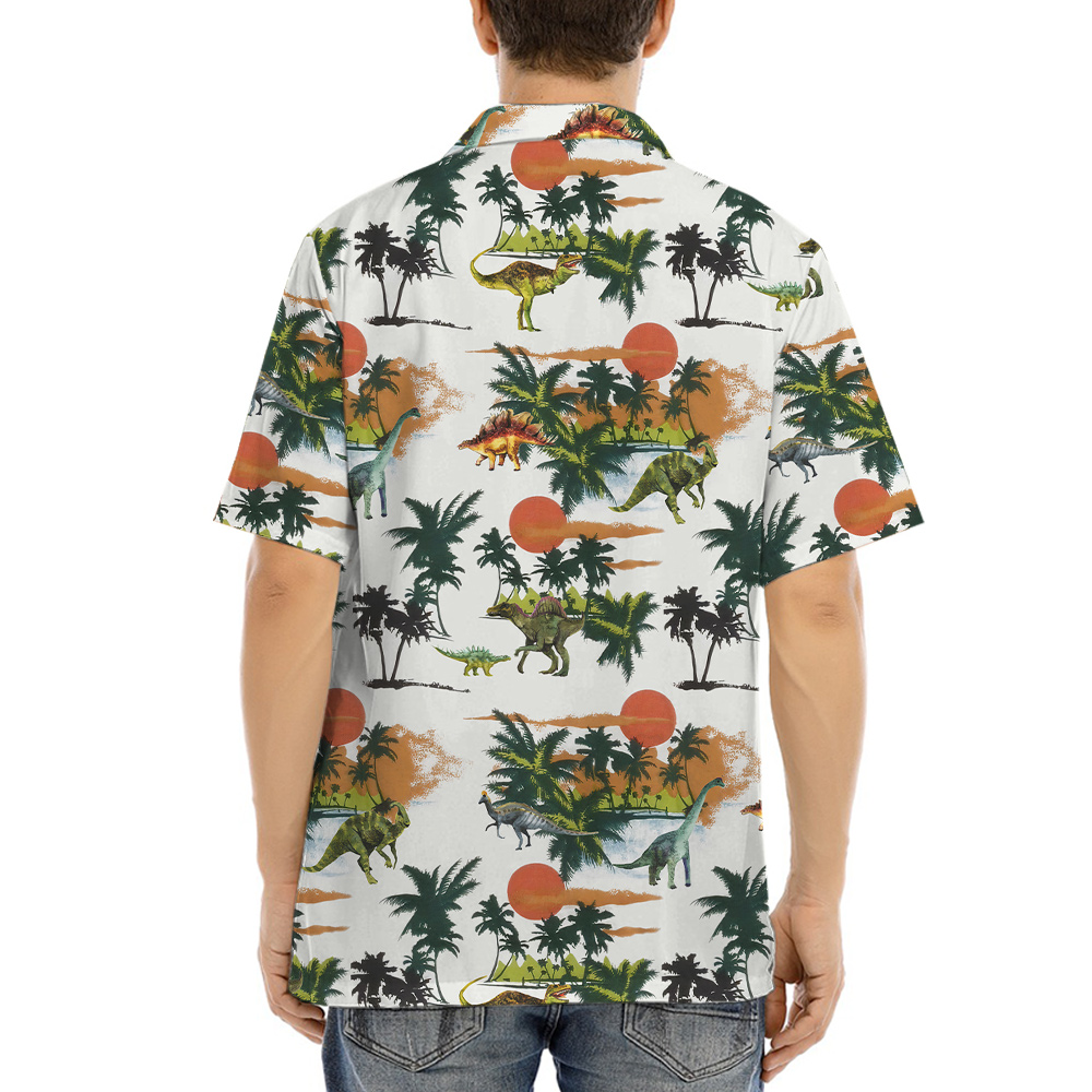 Tropical Island Dinosaur Hawaiian Shirt