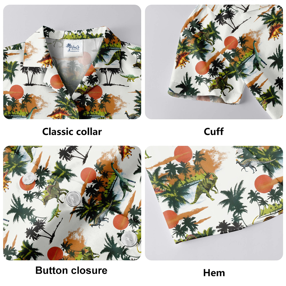 Tropical Island Dinosaur Hawaiian Shirt