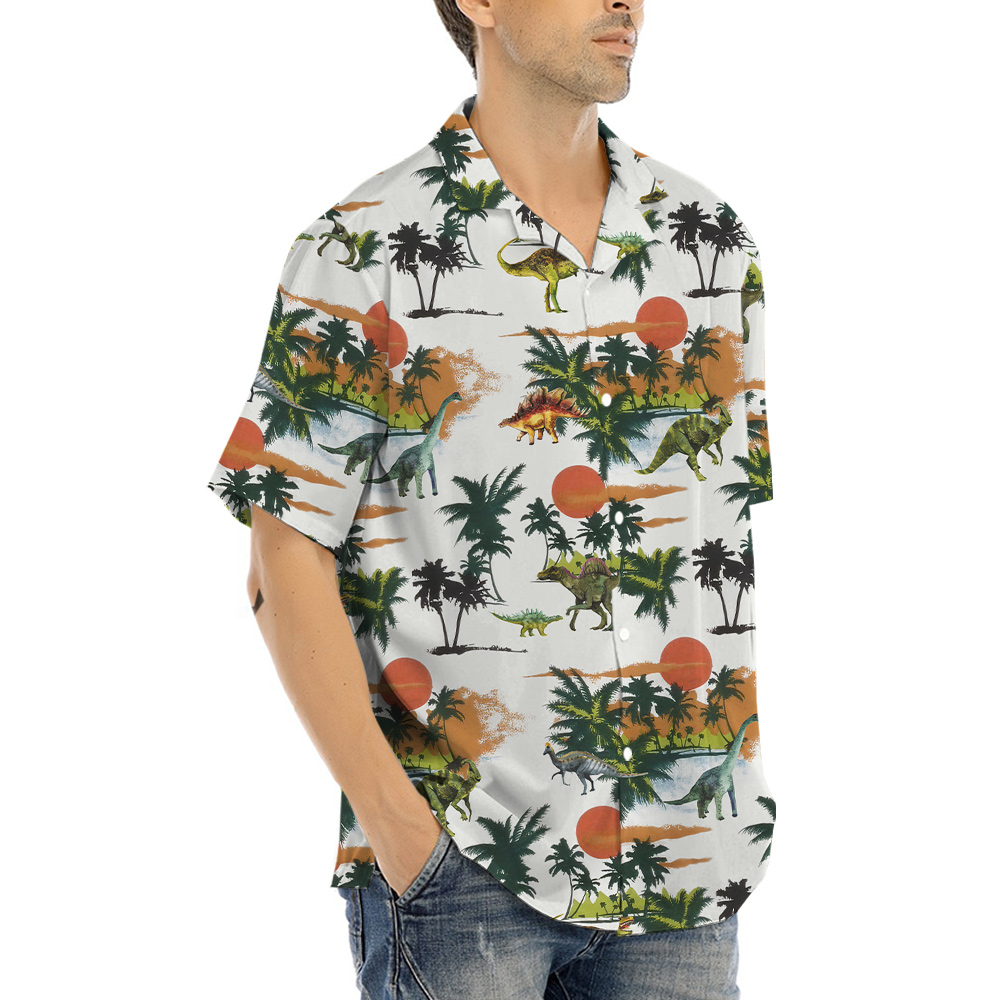 Tropical Island Dinosaur Hawaiian Shirt